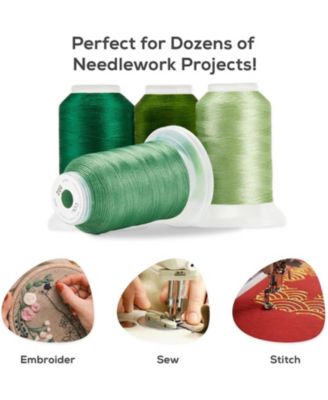 JumblCrafts 40 Color Thread Embroidery Kit for Embroidery & Sewing