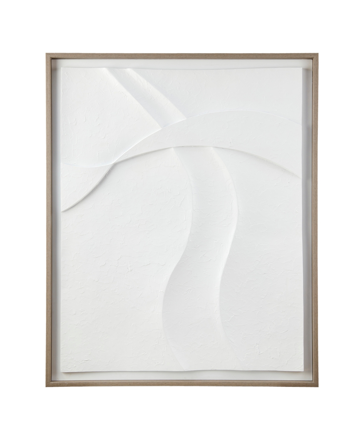 Ink+ivy Paths Collide Framed Carved Resin Dimensional Wall Decor In Off-white