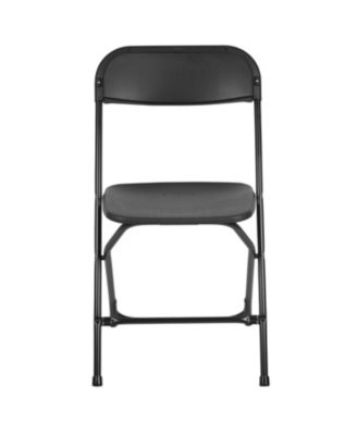 Set Of 10 Stackable Folding Plastic Chairs - 650 Lb Weight Capacity