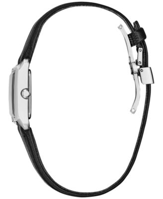 Eco-Drive Women's Bianca Black Apple Material Strap Watch 28mm