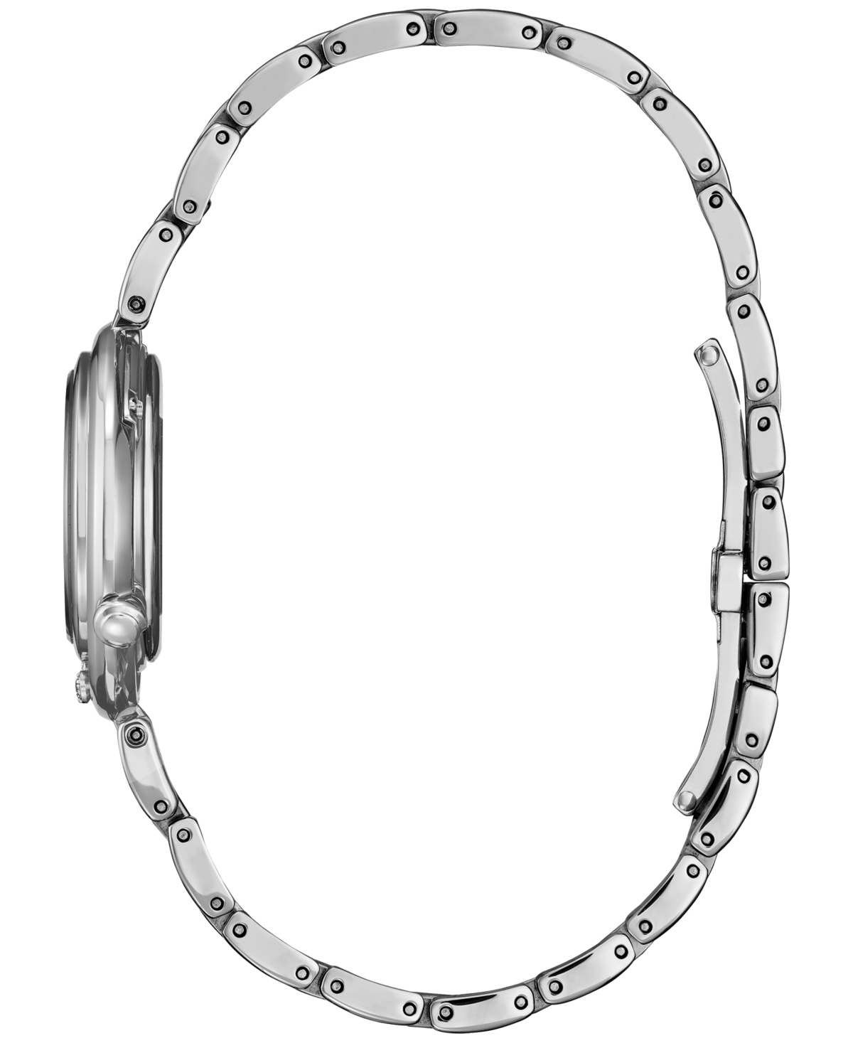 Shop Citizen Eco-drive Women's Arcly Diamond (1/10 Ct. T.w.) Stainless Steel Bracelet Watch 30mm In Silver-tone