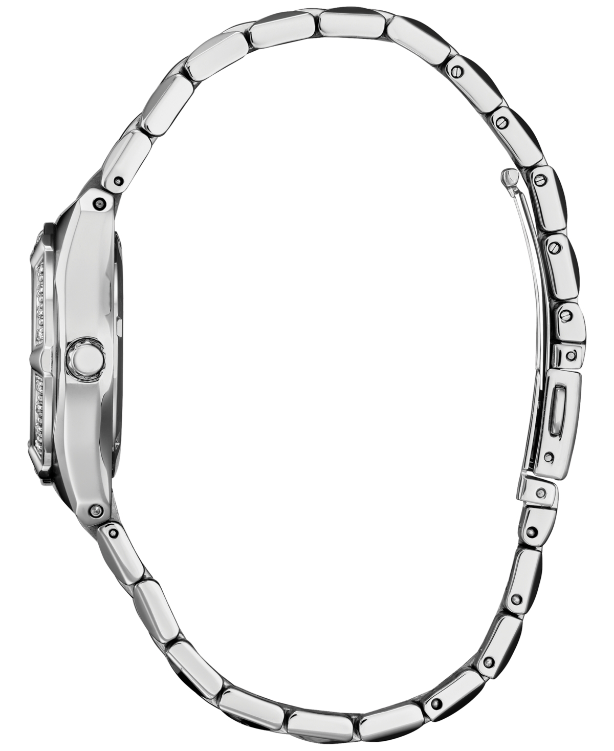 Shop Citizen Eco-drive Women's Corso Diamond (1/10 Ct. T.w.) Stainless Steel Bracelet Watch 28mm In Silver-tone