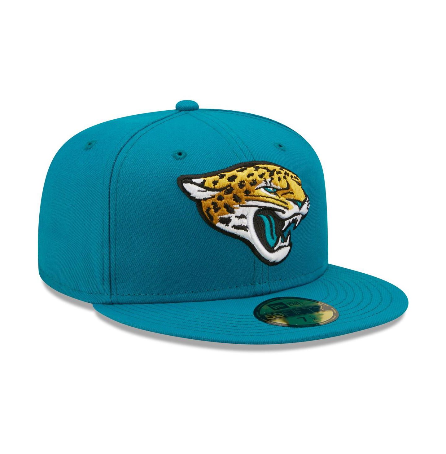 Мужская кепка New Era Teal Jacksonville Jaguars Omaha 59FIFTY Fitted Hat — фото 2