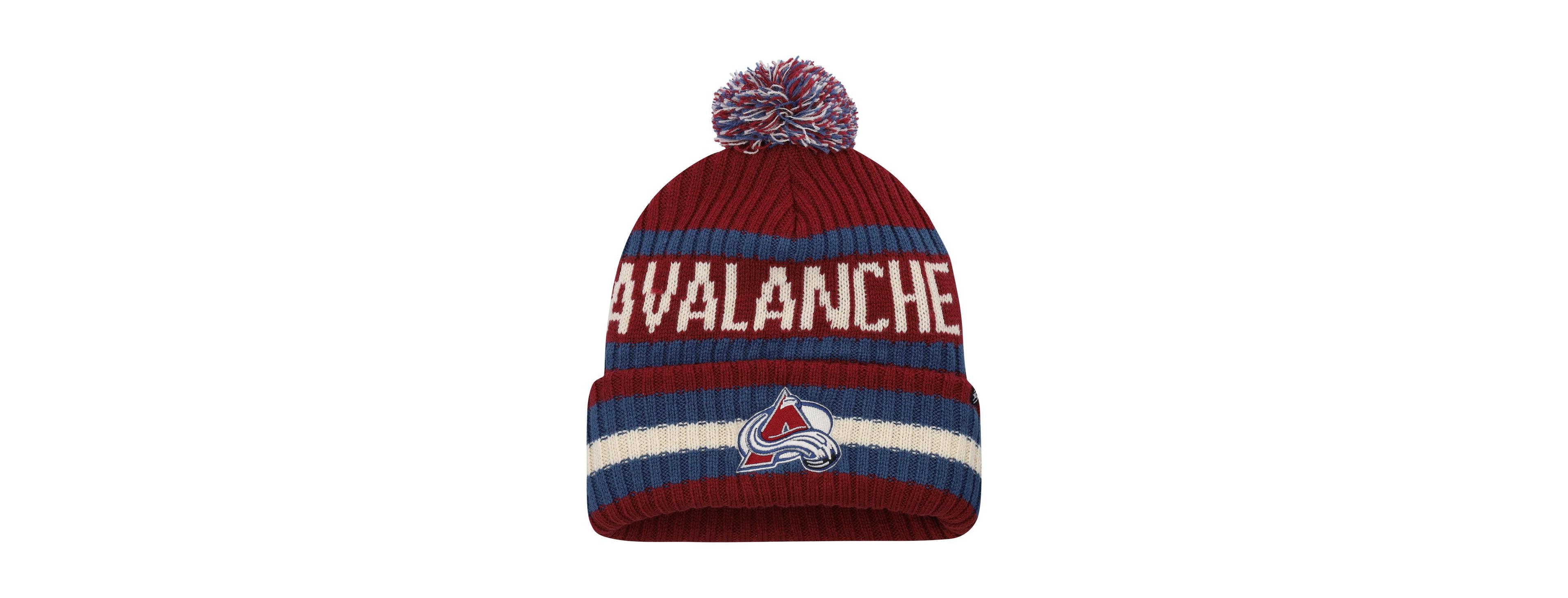 Men's '47 Brand Burgundy Colorado Avalanche Bering Cuffed Knit Hat with Pom