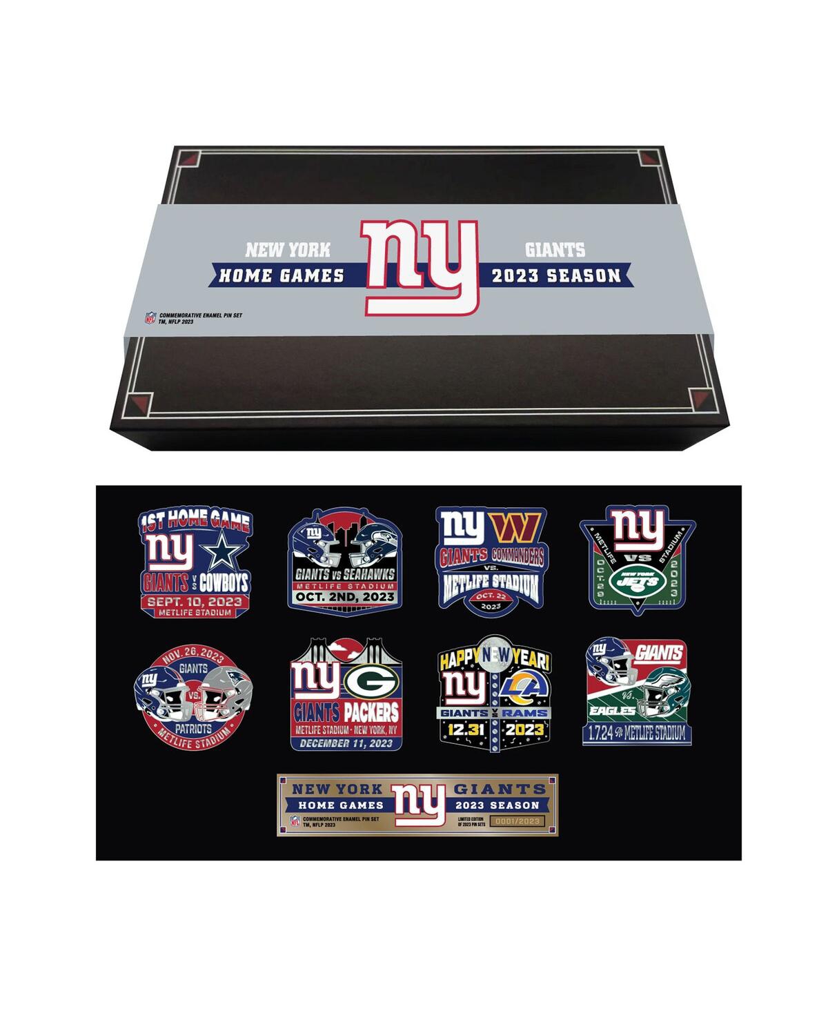 New York Giants 2023-24 Game Day Pin Collector Set - Multi
