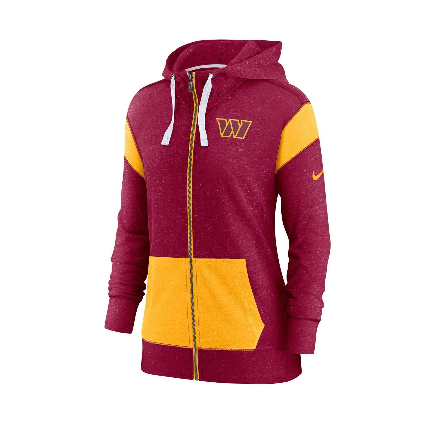 Women's Burgundy, Gold Washington Commanders Monaco Lightweight Full-Zip Hoodie
