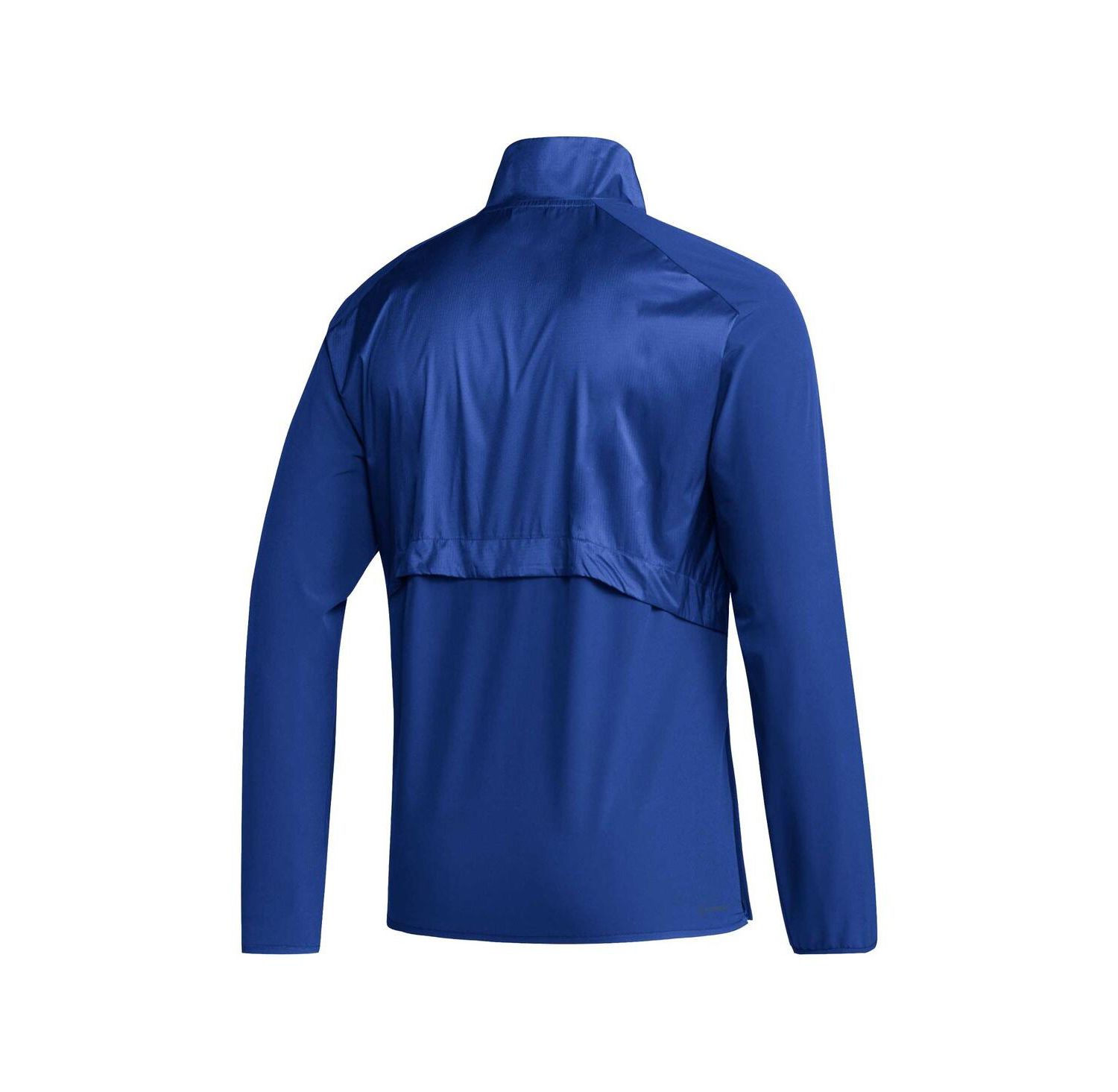 Men's Royal Kansas Jayhawks Sideline AEROREADY Raglan Sleeve Quarter-Zip Jacket