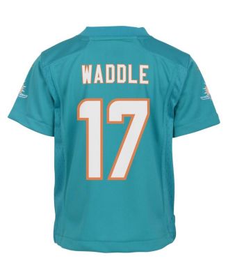 Infant Boys and Girls Jaylen Waddle Aqua Miami Dolphins Player Game Jersey
