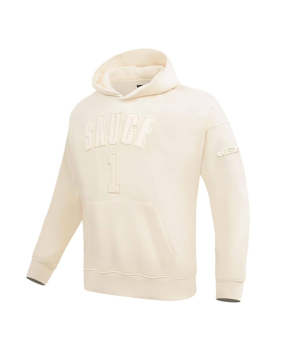 Pro Standard Men's  Ahmad Sauce Gardner Cream New York Jets Player Name And Number Pullover Hoodie In Cream