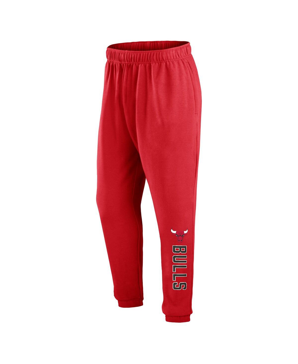 Shop Fanatics Men's  Red Chicago Bulls Big And Tall Chop Block Pants