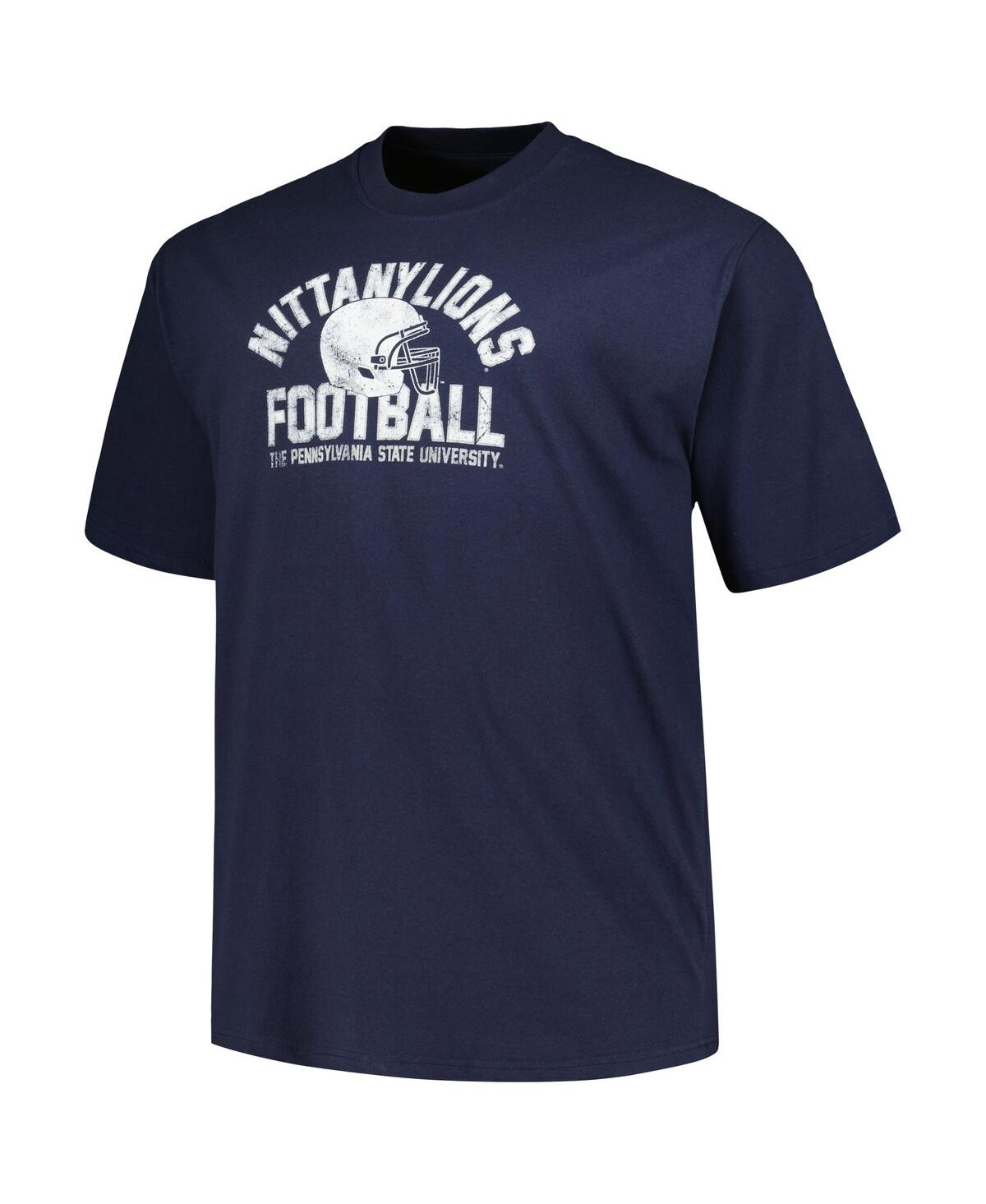 Shop Champion Men's  Navy Distressed Penn State Nittany Lions Big And Tall Football Helmet T-shirt