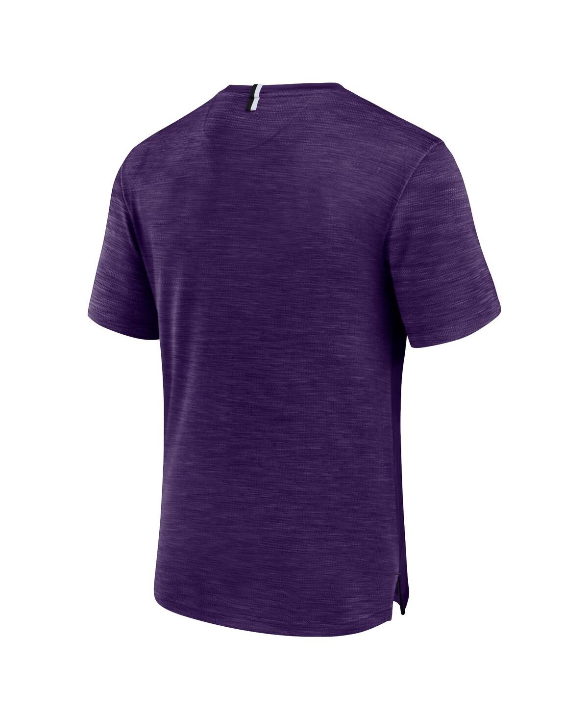 Shop Fanatics Men's  Purple Baltimore Ravens Defender Evo T-shirt