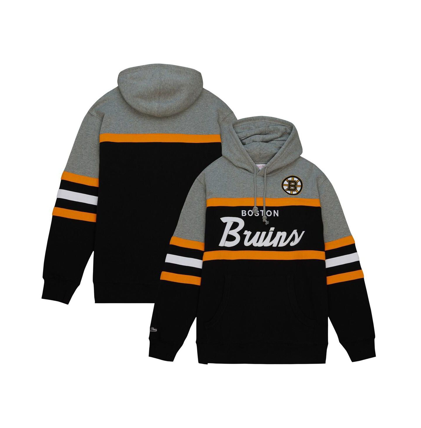 Мужское худи Mitchell & Ness Black, Gray Boston Bruins Head Coach Pullover — фото 1