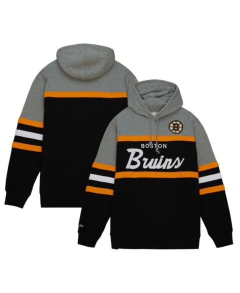 Мужское худи Mitchell & Ness Black, Gray Boston Bruins Head Coach Pullover
