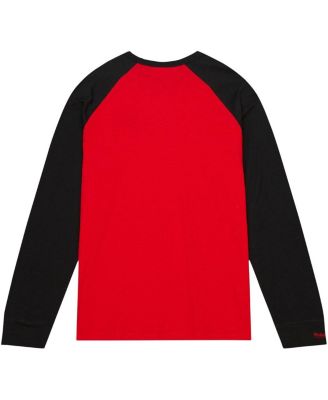 Men's Red Georgia Bulldogs Legendary Slub Raglan Long Sleeve T-shirt