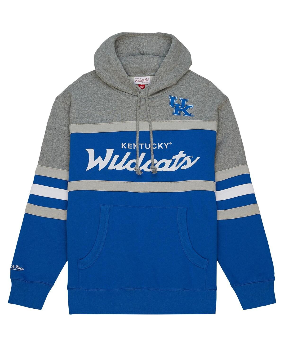 Men's Mitchell & NessKentucky Wildcats Head Coach Pullover Hoodie - Royal