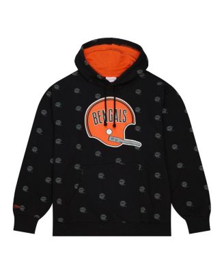 Men's Black Cincinnati Bengals Allover Print Fleece Pullover Hoodie