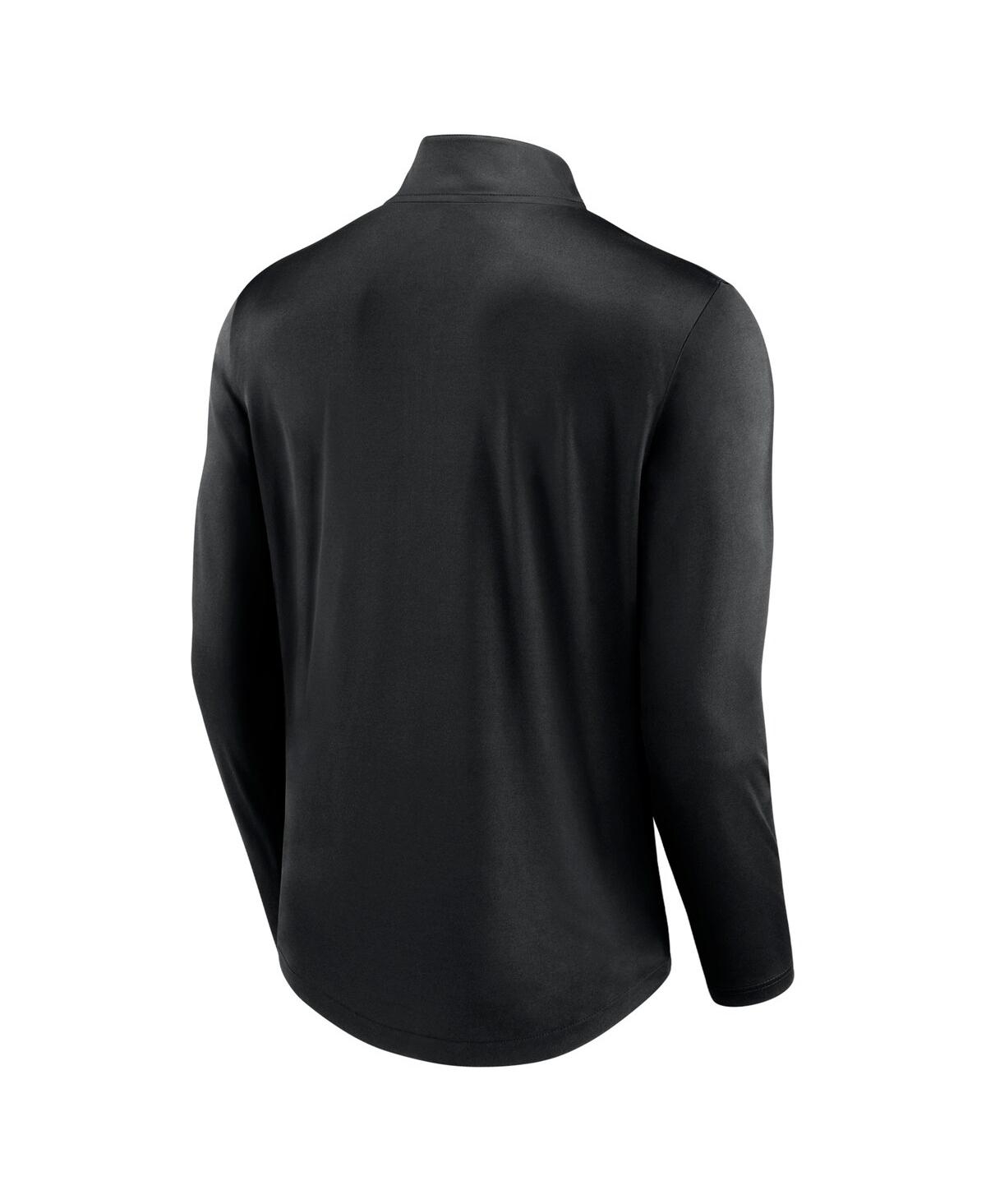 Men's FanaticsCarolina Panthers Quarterback Quarter-Zip Top - Black