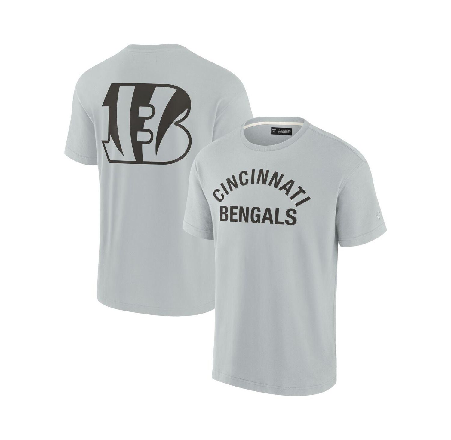 Men's and Women's Gray Cincinnati Bengals Super Soft Short Sleeve T-shirt