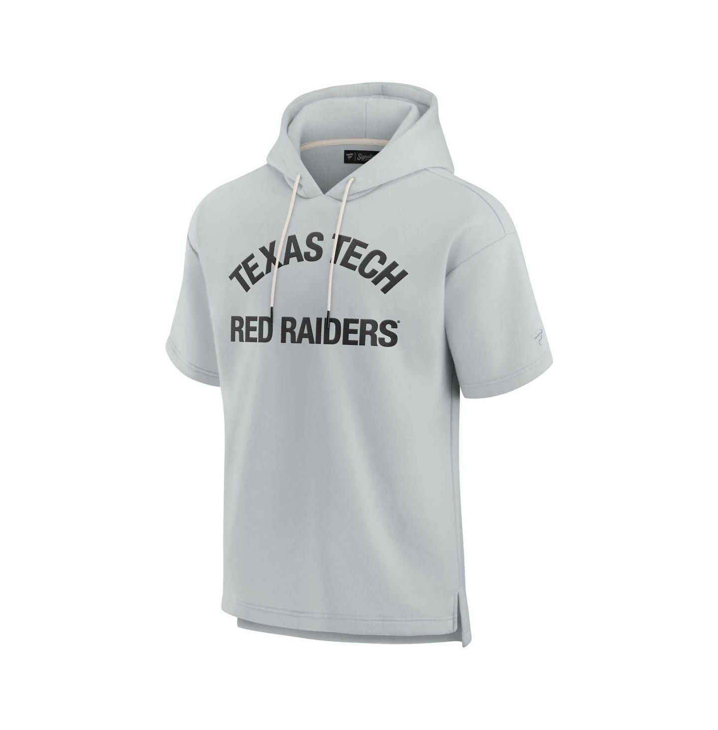 Худи Fanatics Signature Gray Texas Tech Red Raiders Super Soft Fleece Short Sleeve Pullover — фото 2