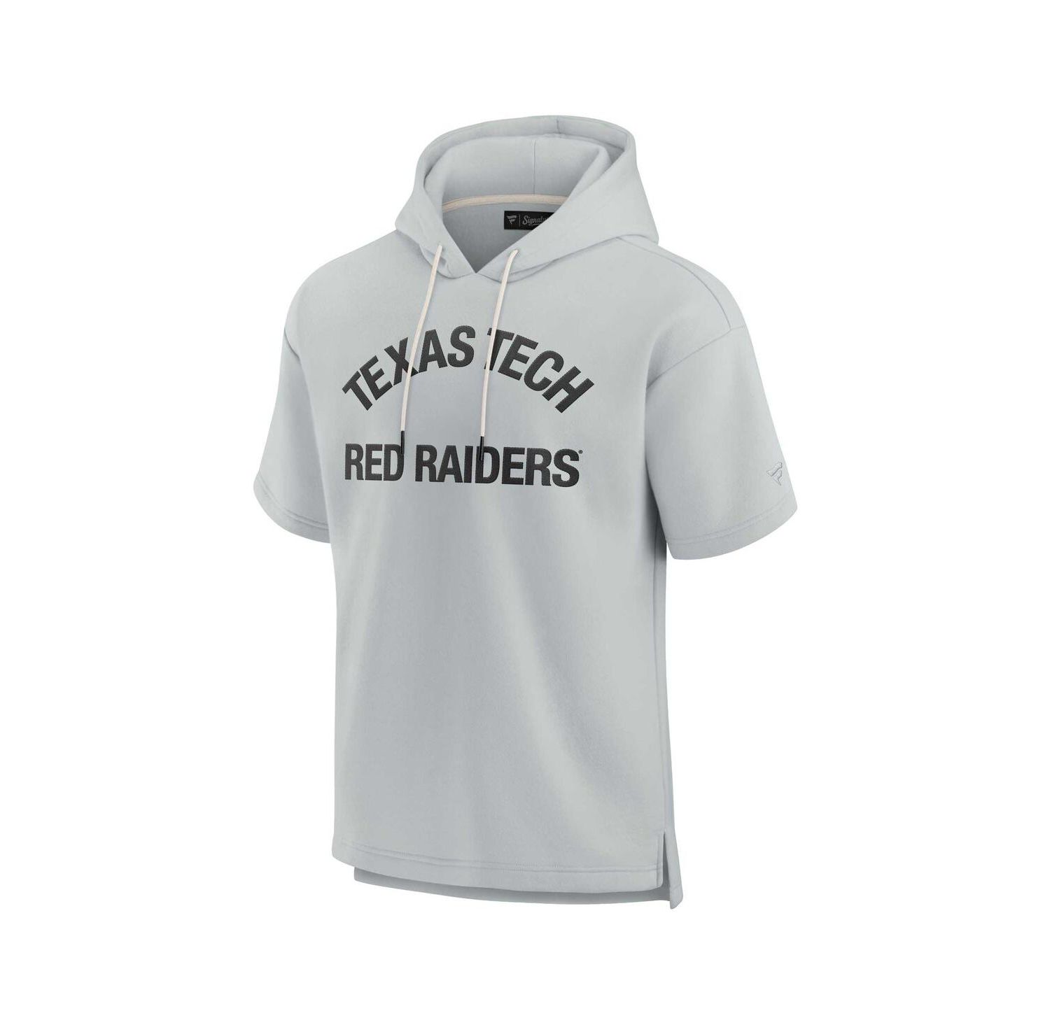 Men's and Women's Gray Texas Tech Red Raiders Super Soft Fleece Short Sleeve Pullover Hoodie