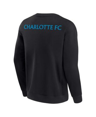 Men's and Women's Black Charlotte FC Super Soft Fleece Crew Sweatshirt