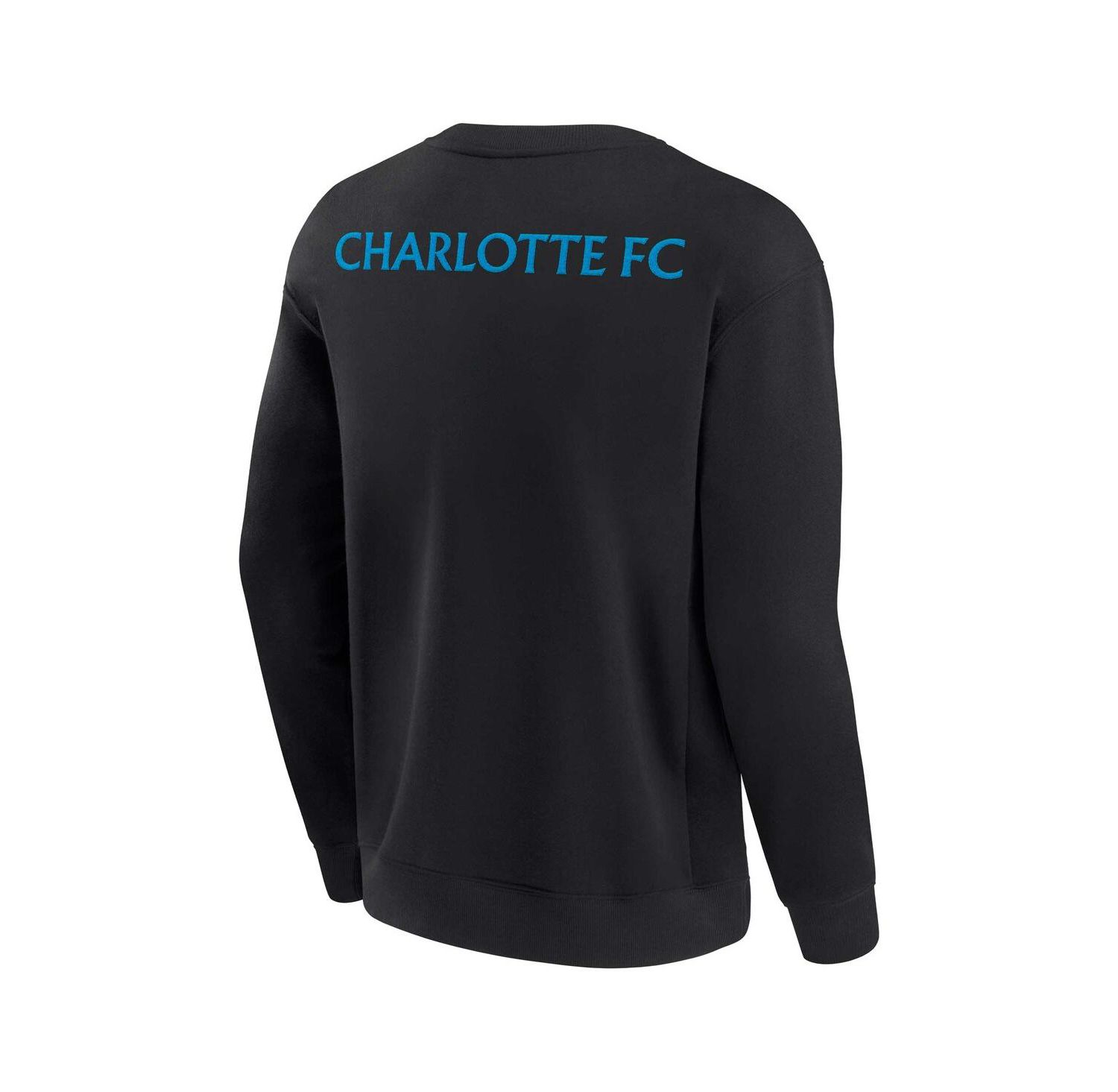 Men's and Women's Black Charlotte FC Super Soft Fleece Crew Sweatshirt