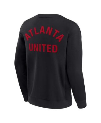 Men's and Women's Black Atlanta United FC Super Soft Fleece Crew Sweatshirt