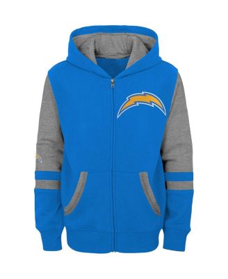 Preschool Boys and Girls Powder Blue Los Angeles Chargers Stadium Color Block Full-Zip Hoodie