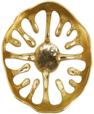 Aluminum Drip Decorative Bowl with Open Frame Design, Set of 2 - 13", 11" H