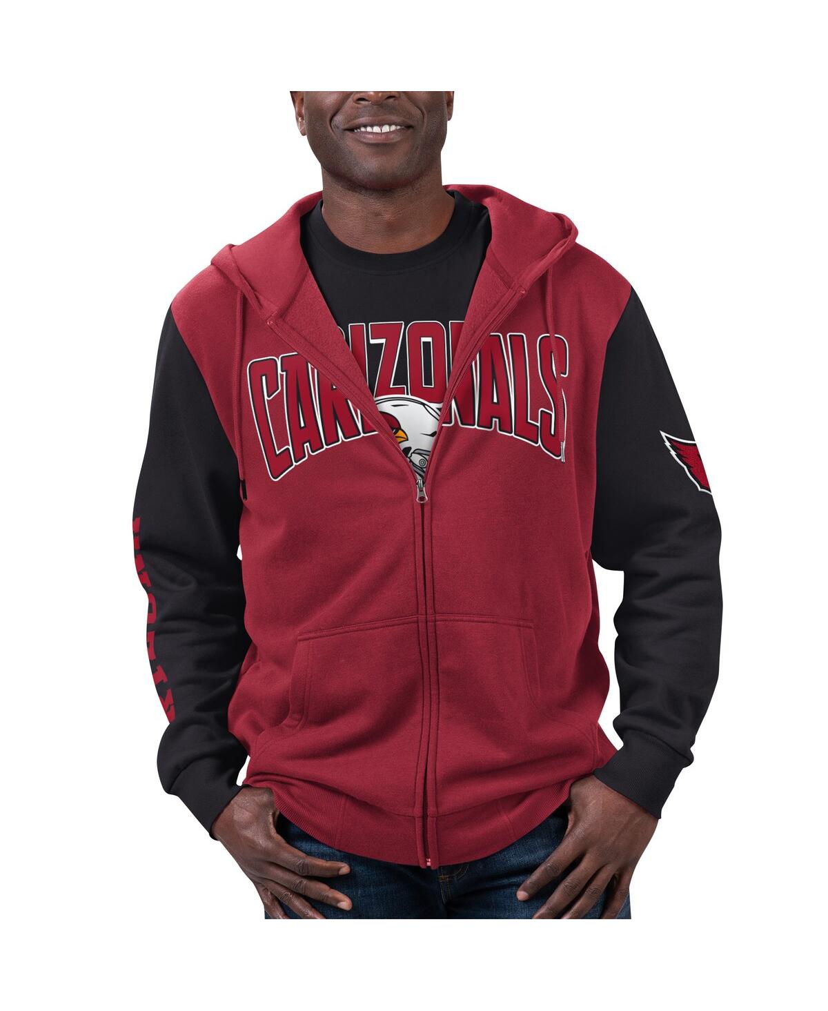Men's G-iii Sports by Carl Banks Cardinal, Black Arizona Cardinals T-shirt and Full-Zip Hoodie Combo Set - Cardinal, Black