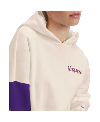 Women's Cream, Purple Minnesota Vikings Harriet Pullover Hoodie