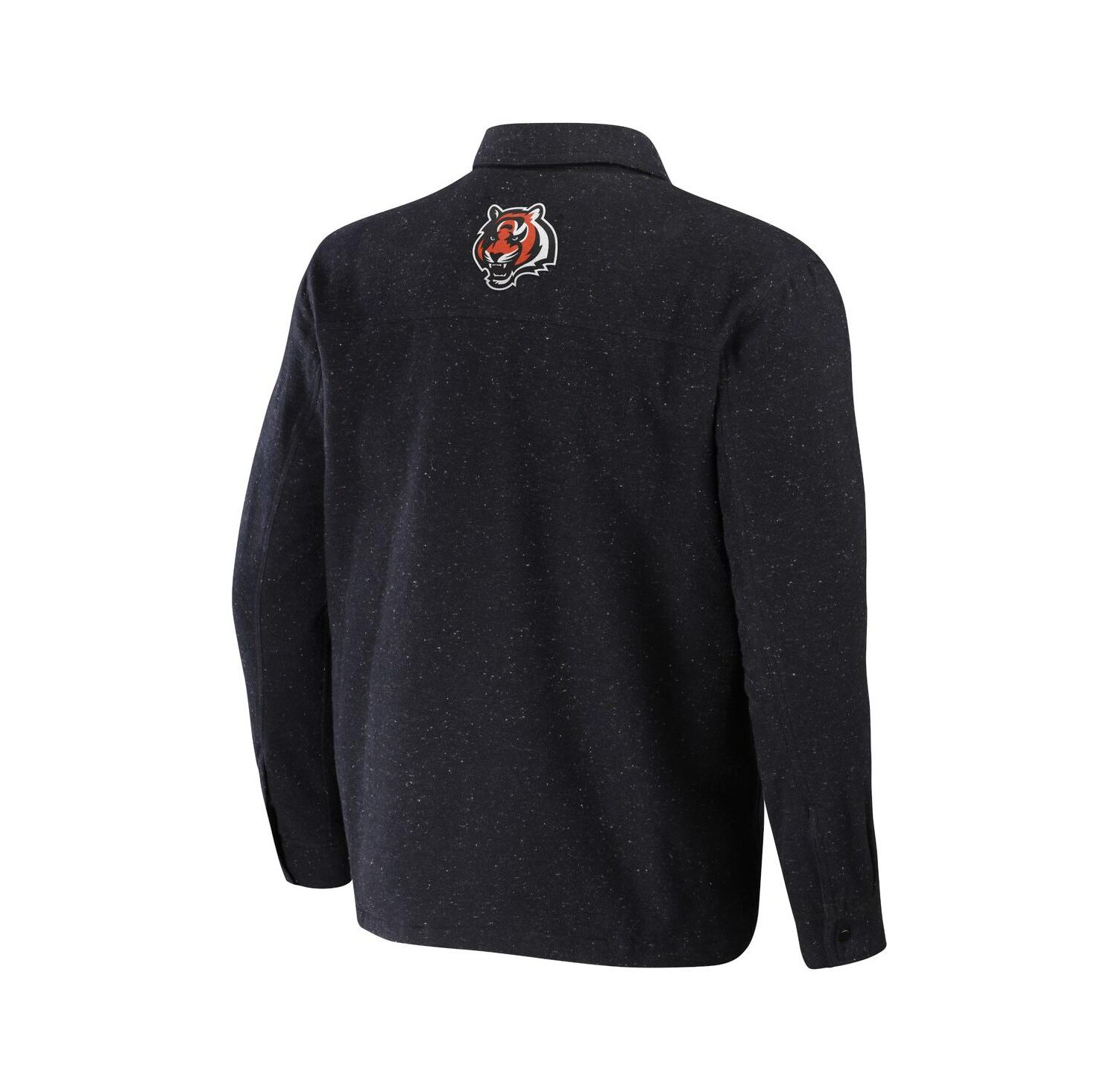 Men's NFL x Darius Rucker Collection by Charcoal Cincinnati Bengals Shacket Full-Snap Jacket