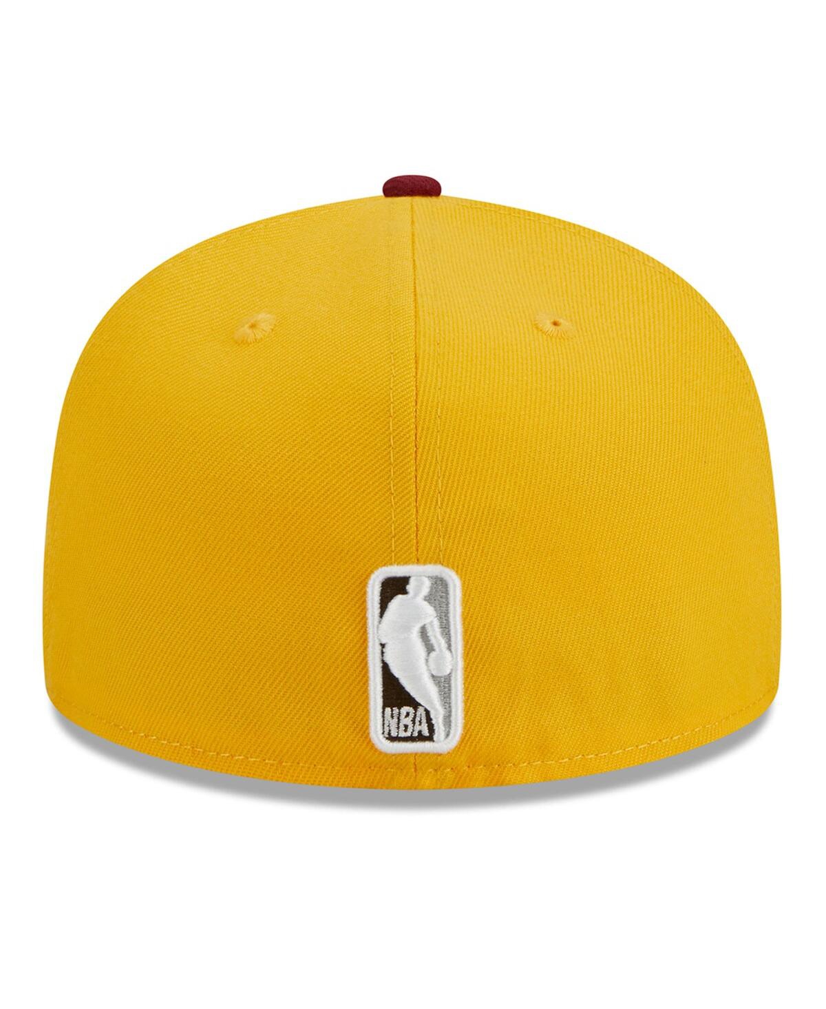 Men's New Era Red Golden State Warriors Fall Leaves 2-Tone 59FIFTY Fitted Hat - Red