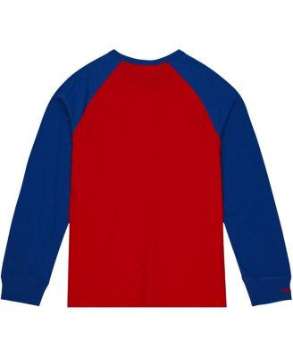 Men's Red Kansas Jayhawks Legendary Slub Raglan Long Sleeve T-shirt