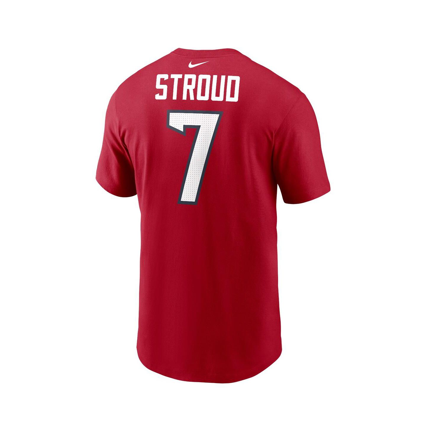 Мужская футболка Nike C.J. Stroud Red Houston Texans Player Name and Number — фото 3