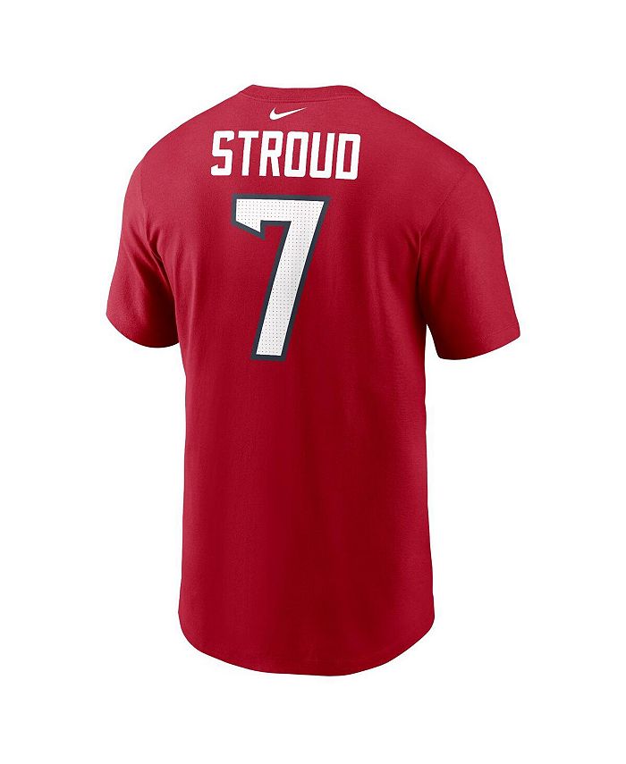 Nike Men's C.J. Stroud Red Houston Texans Player Name and Number T ...
