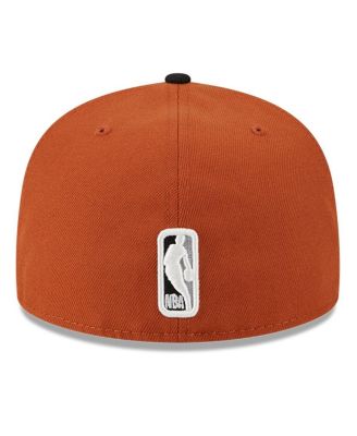 Men's Rust, Black Brooklyn Nets Two-Tone 59FIFTY Fitted Hat
