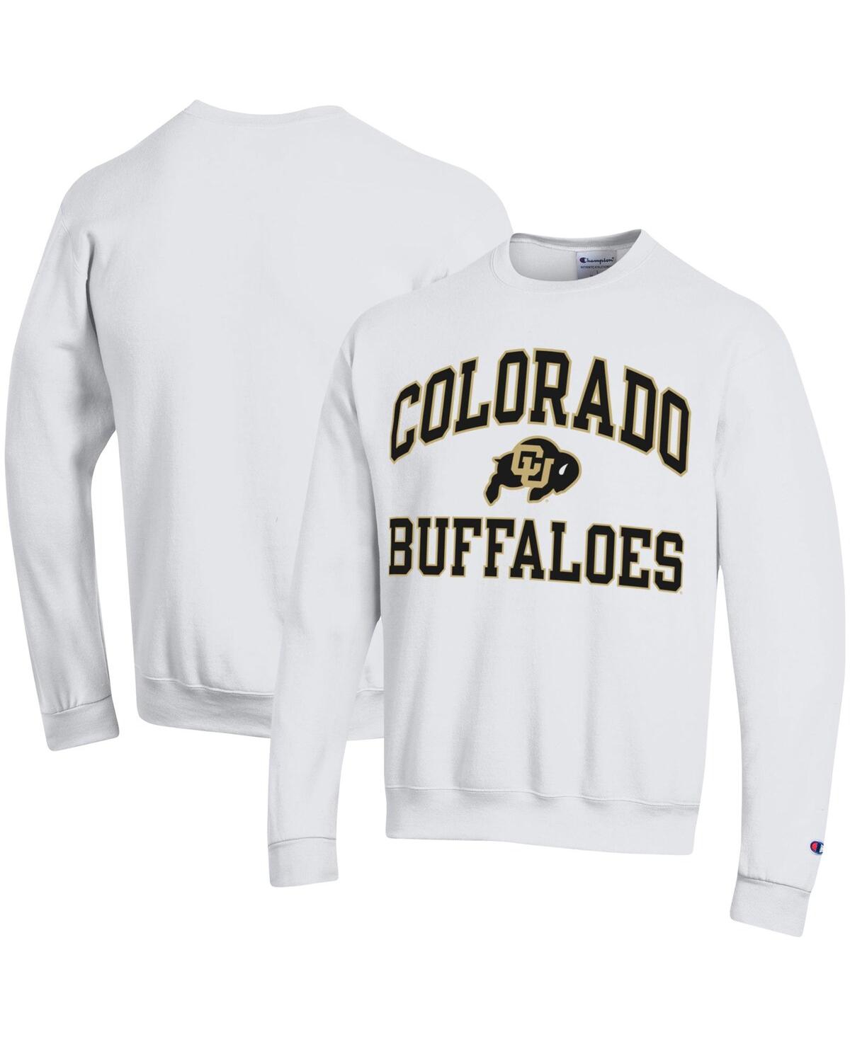 Shop Champion Men's  White Colorado Buffaloes High Motor Pullover Sweatshirt