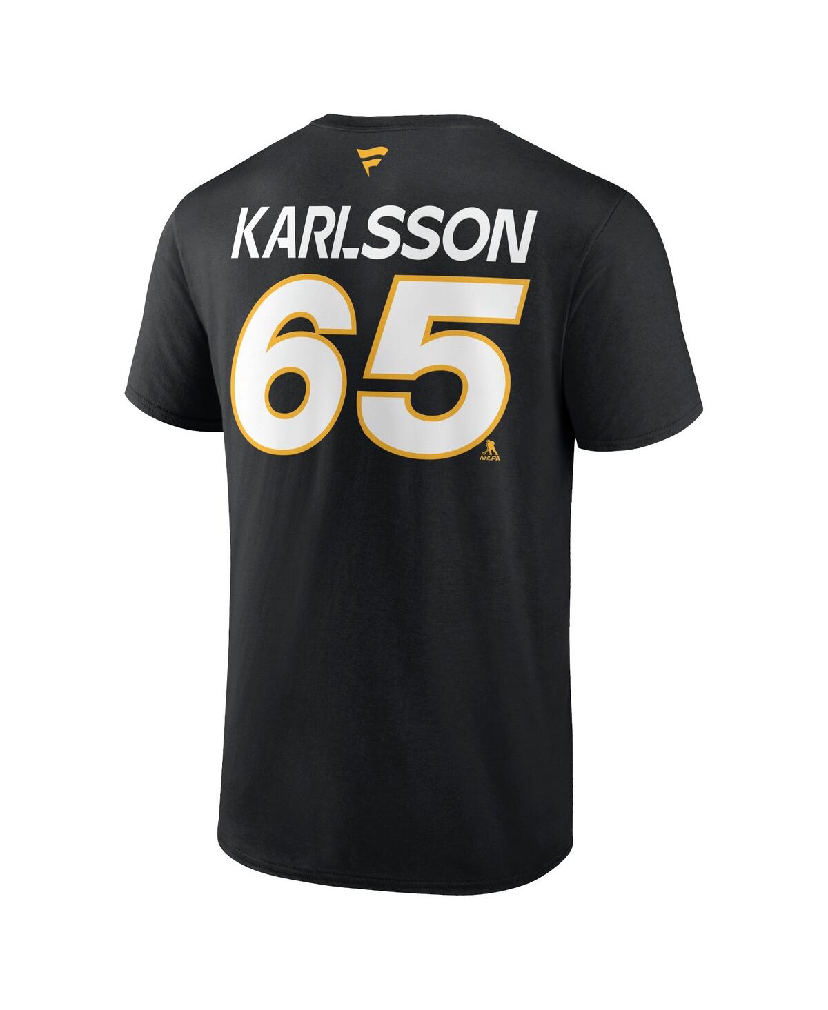 Fanatics Branded Erik Karlsson Black Pittsburgh Penguins Authentic Pro Prime Name & Number T-shirt In Black