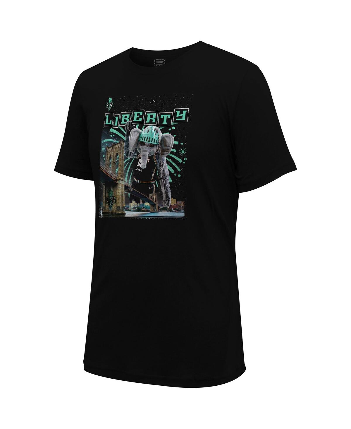 Men's and Women's Stadium Essentials Black New York Liberty Mascot Mania T-shirt - Black