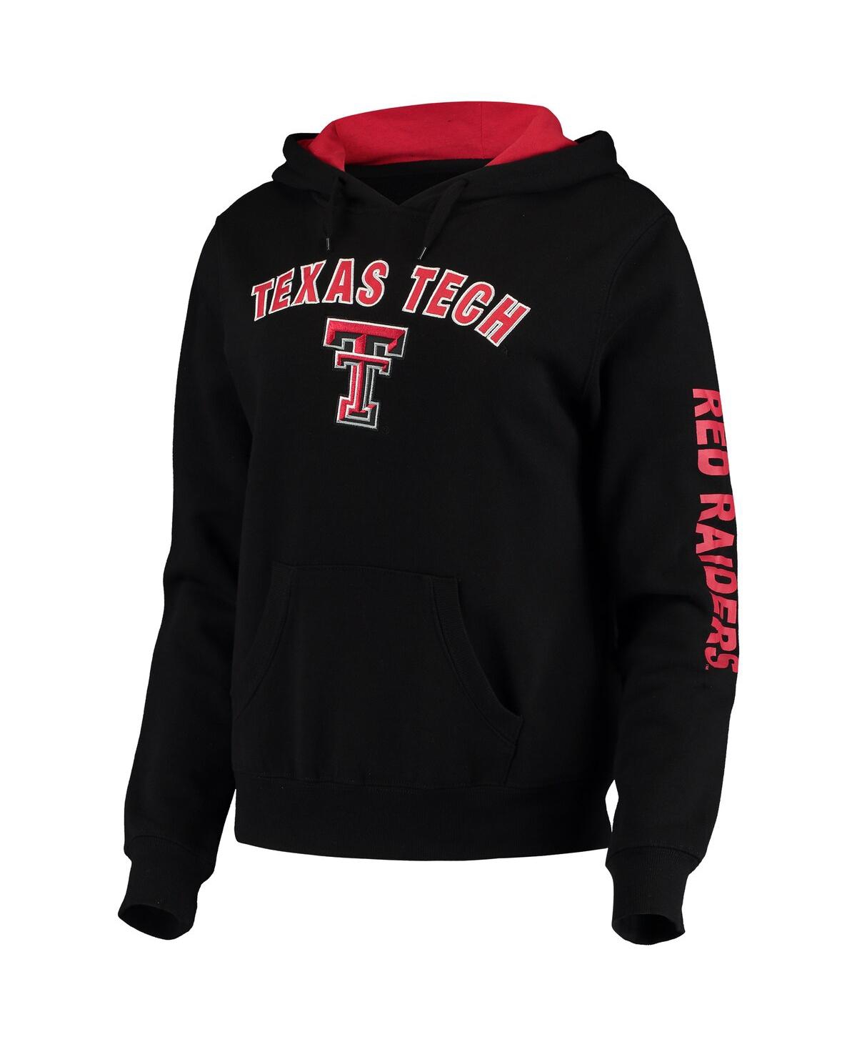 Colosseum Women's  Black Texas Tech Red Raiders Loud And Proud Pullover Hoodie In Black