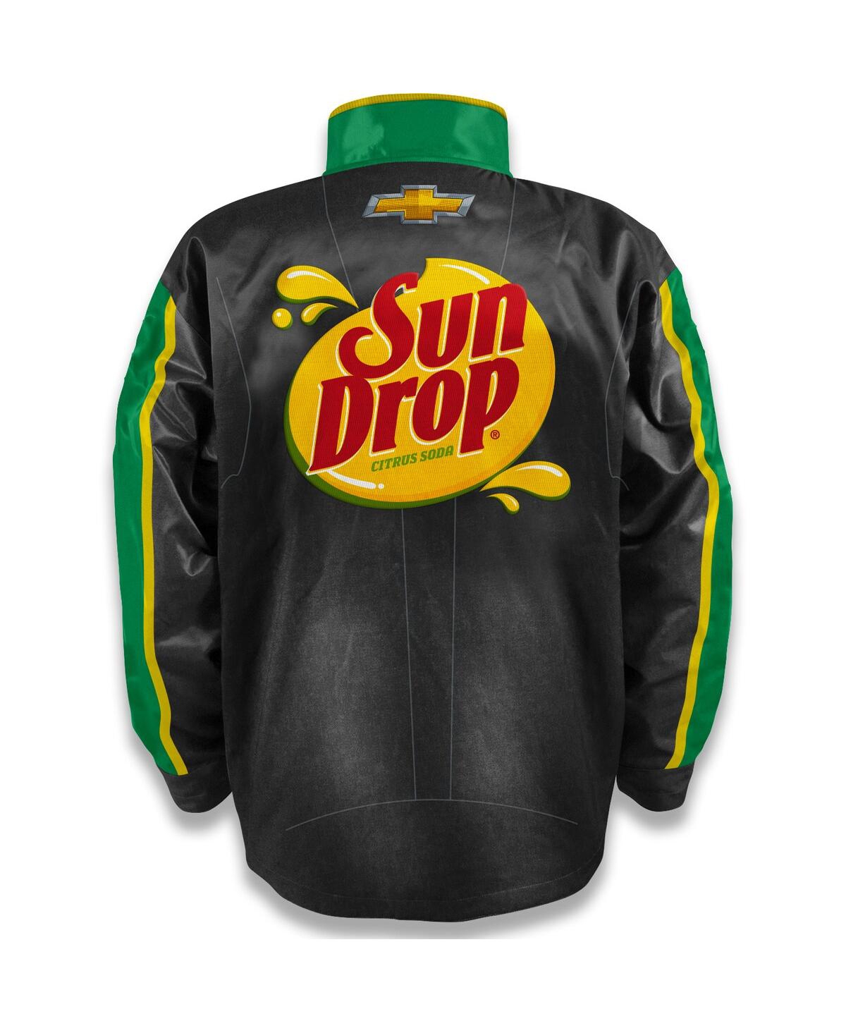 Shop Jr Motorsports Official Team Apparel Men's  Black Dale Earnhardt Jr. Sun Drop Nylon Uniform Full-snap