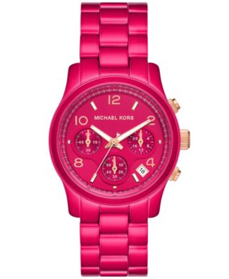 Michael Kors cheapest Women Runway Round Red Watches