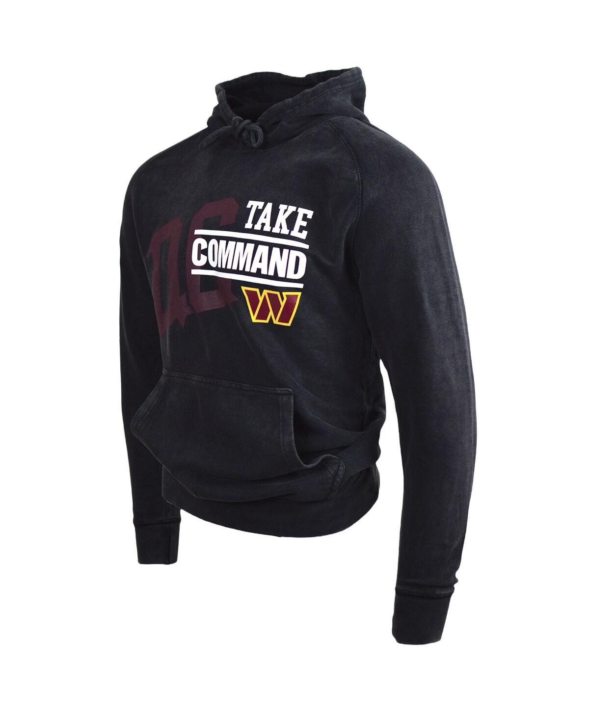 Dc Proper Unisex  Black Washington Commanders Take Command Mineral Wash Vintage Pullover Hoodie In Black