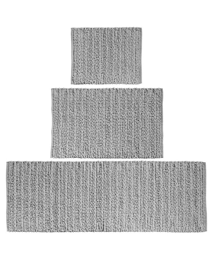 mDesign Bathroom Rug Set, Cotton, Water Absorbent Bath Mats, Set of 3 ...