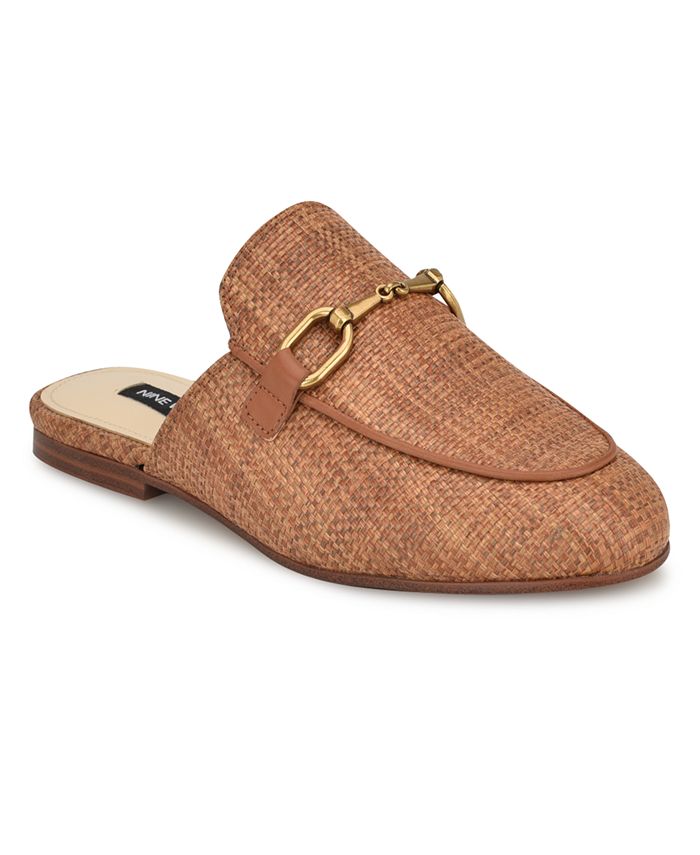 Women s Bhalya Round Toe Slip On Flat Casual Mules