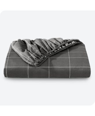 Bare Home Double Brushed Printed Fitted Sheet