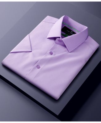 Men's Slim Fit Short Sleeve Performance Button Down Dress Shirt