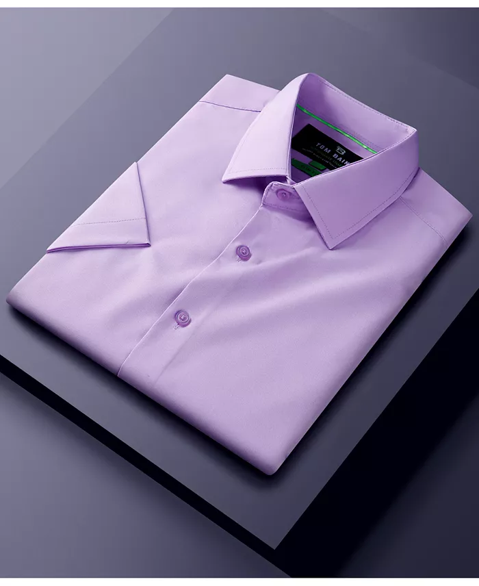 Men's Slim Fit Short Sleeve Performance Button Down Dress Shirt - thumbnail 2